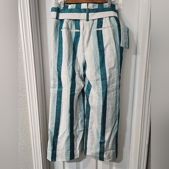 NWT J.Crew Paper-bag linen pant in cabana stripe - Picture 5 of 7